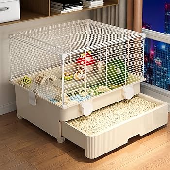 小動物用ケージ　引き取り限定 Amazon.co.jp: ハムスター ケージ 引き出しトレイ/天窓付き大型